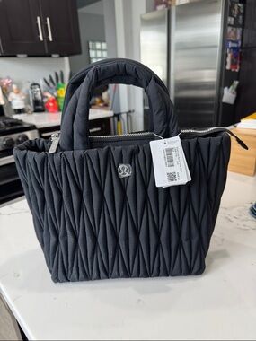 lululemon athletica Black Quilted Mini Tote